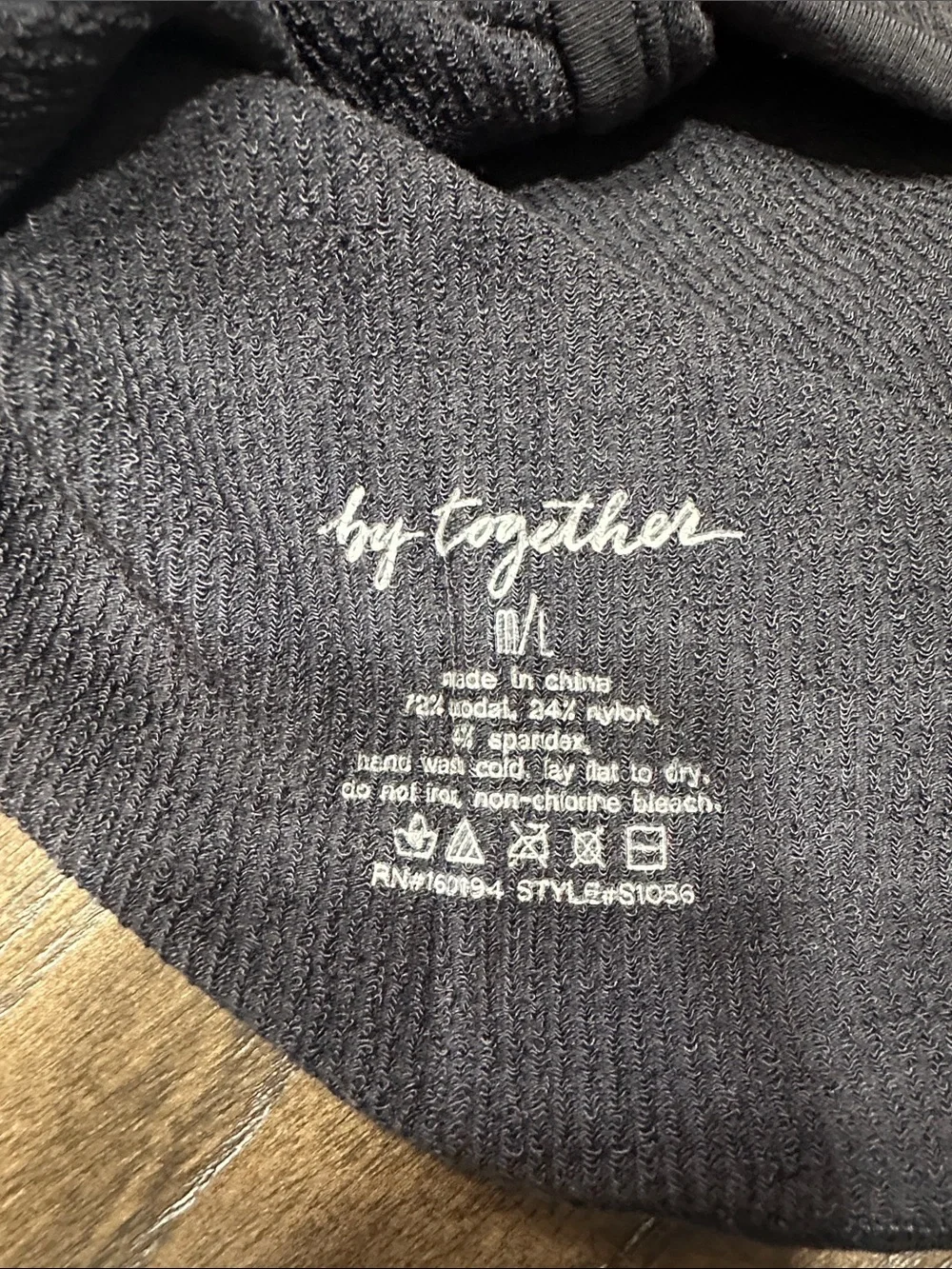 By Together Twist Front Crop Tank in Black & White